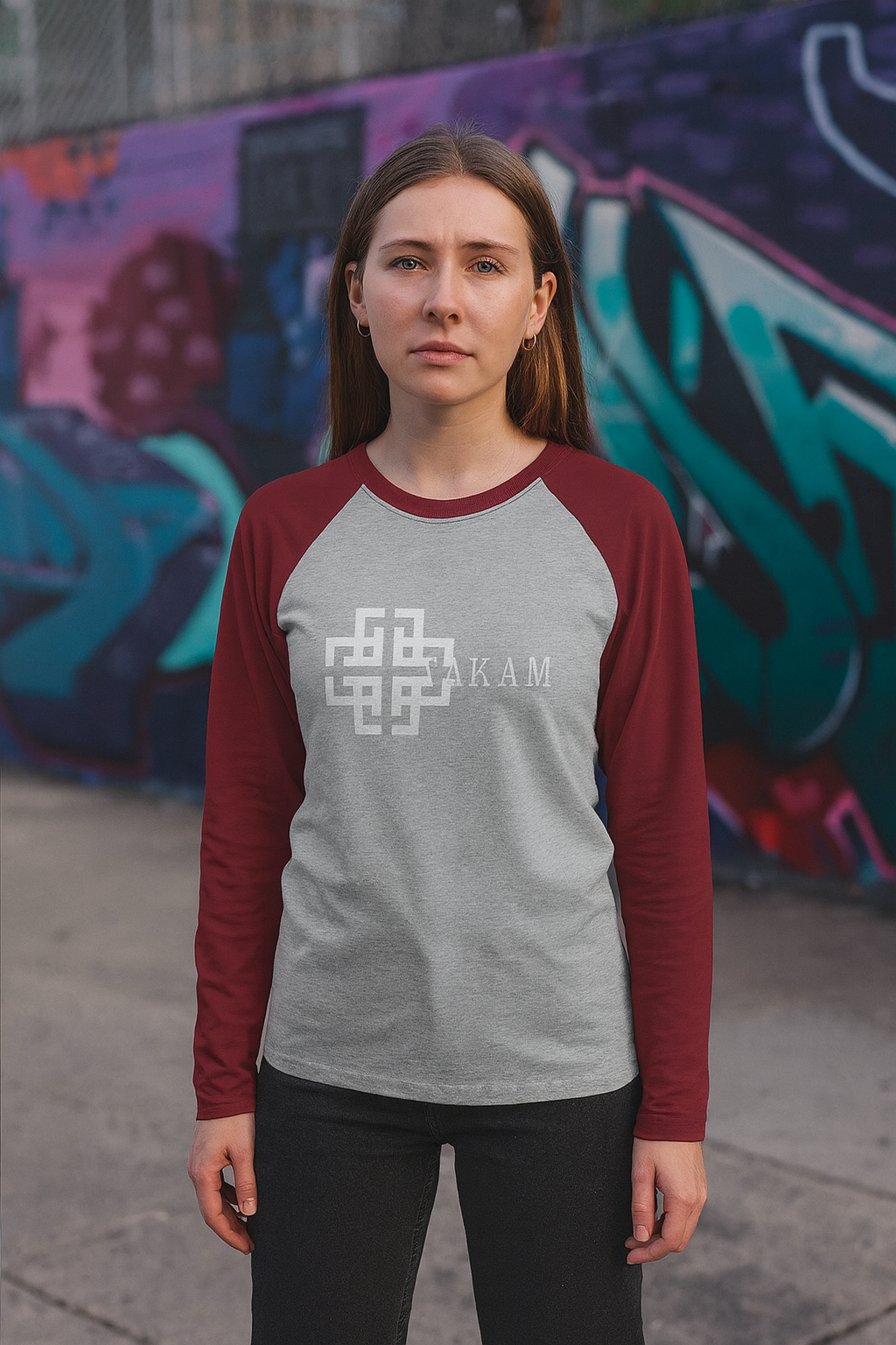 KAM S9  Organic Raglan Long Sleeve Shirt