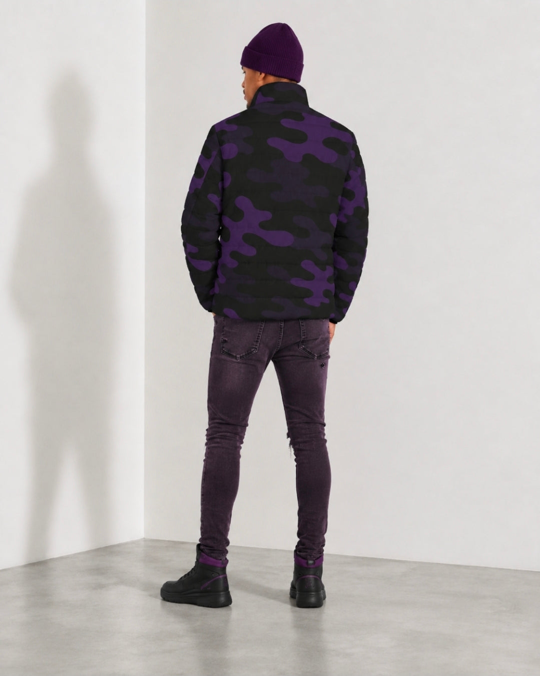 Men's Purple Camo Puffer Jacket product image