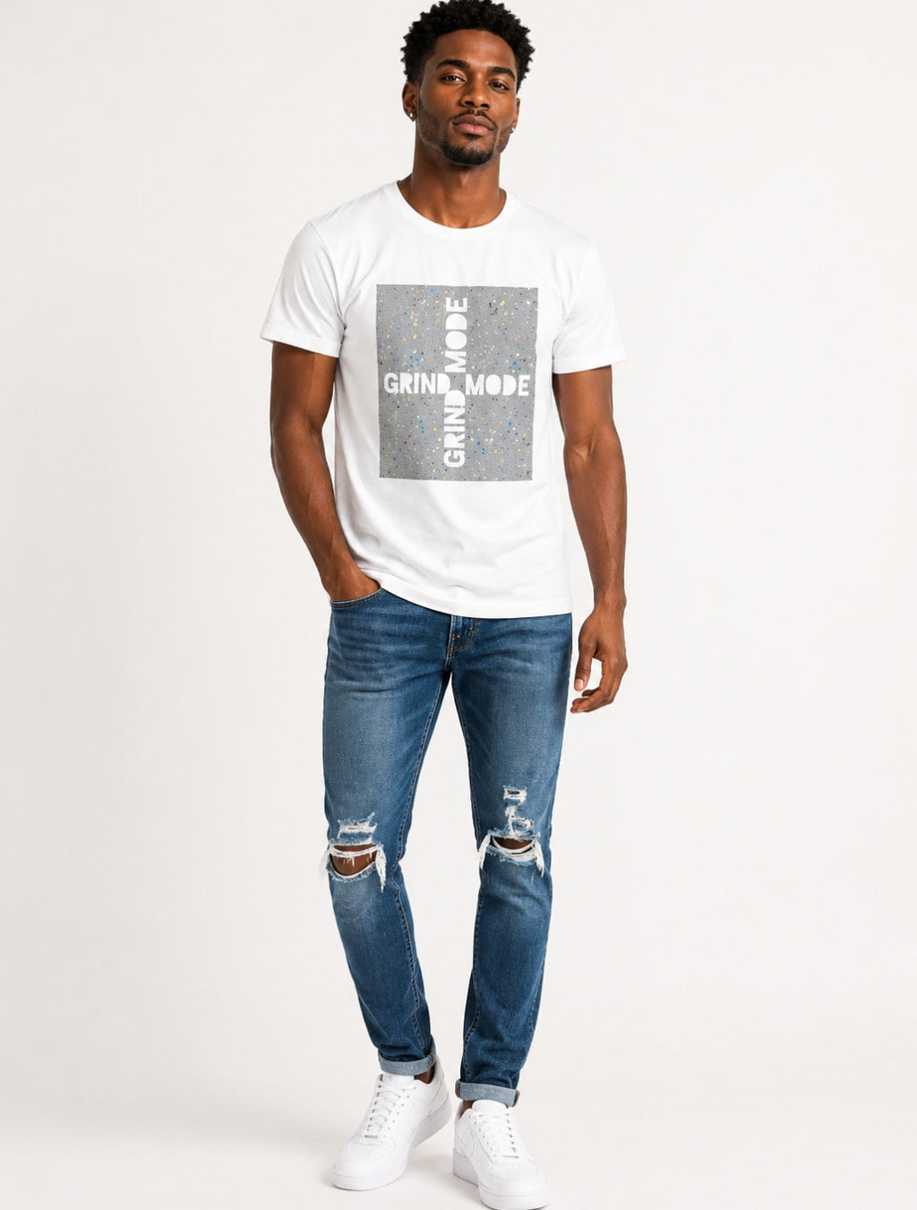 IAKAM Grind Mode Men's Graphic Tee - Stylish & Comfortable Casual Wear