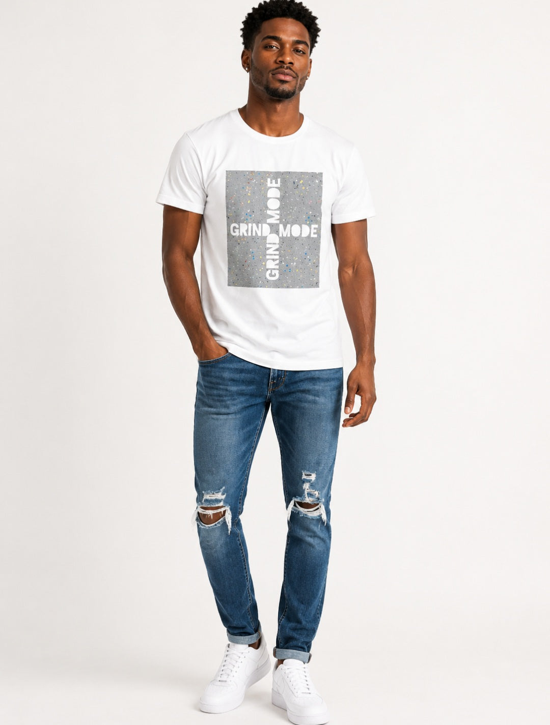 IAKAM Grind Mode Men's Graphic Tee - Stylish & Comfortable Casual Wear