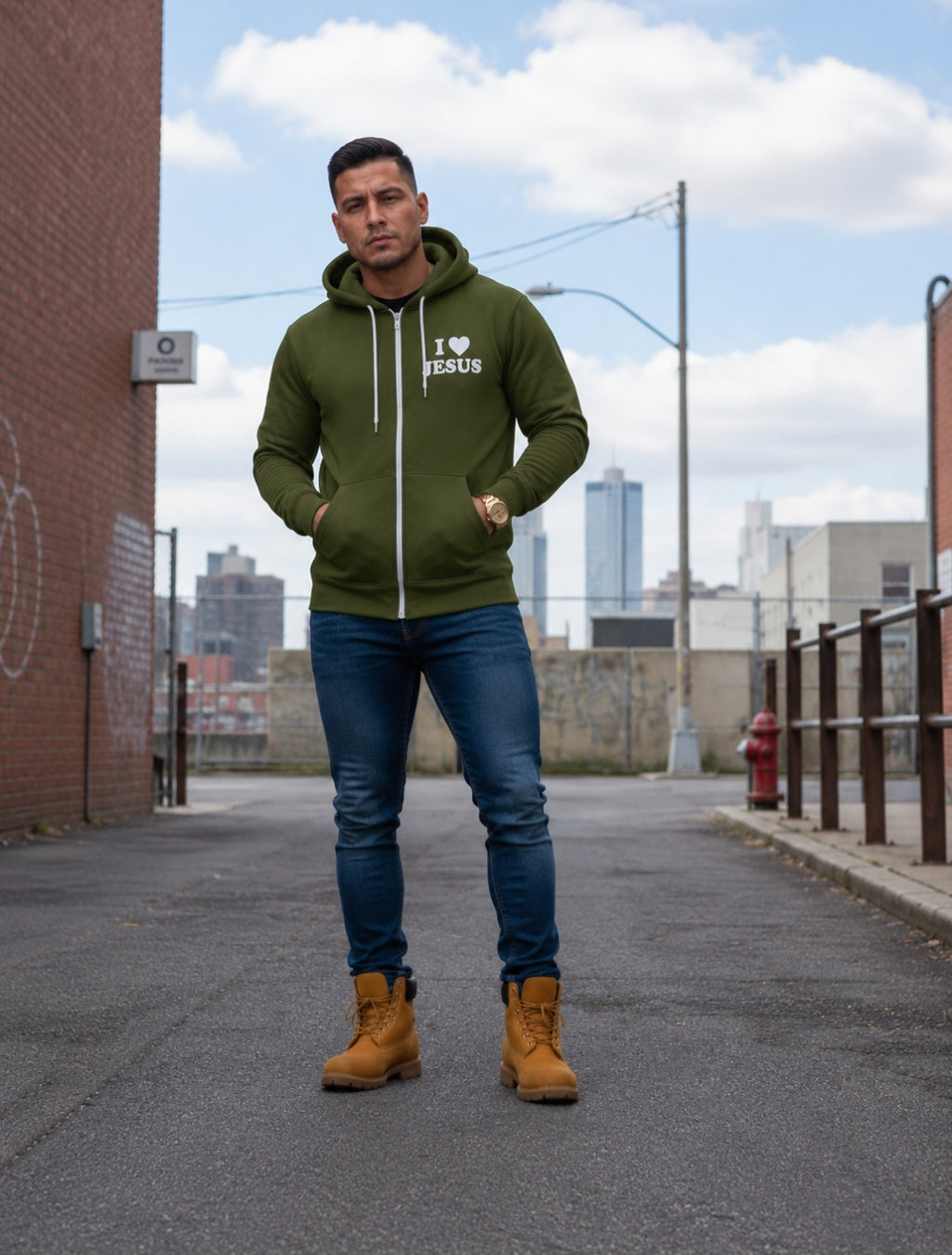 I love Jesus Zip Hoodie for Adults - Classic Design and Comfort