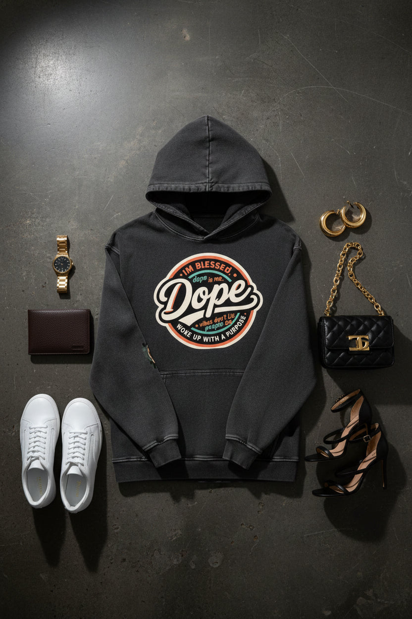 Dope Snow Washed Loose Cotton Hoodie