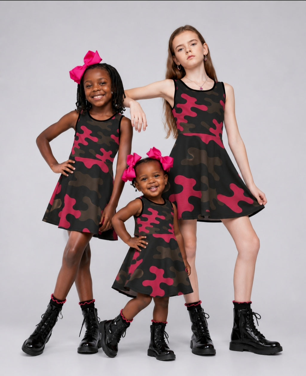 Girls Camo Sundress: Sleeveless Summer Dress for Fun and Adventure
