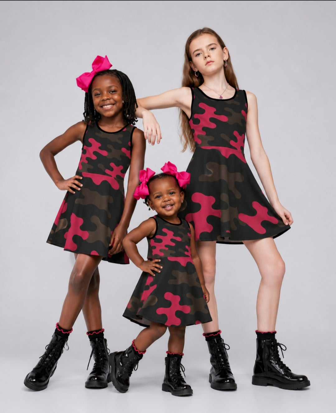 Girls Camo Sundress: Sleeveless Summer Dress for Fun and Adventure