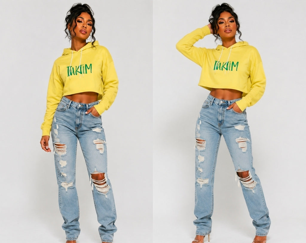 Yella Day Women's Cropped Hoodie - Stylish Comfort for Every Casual Occasion