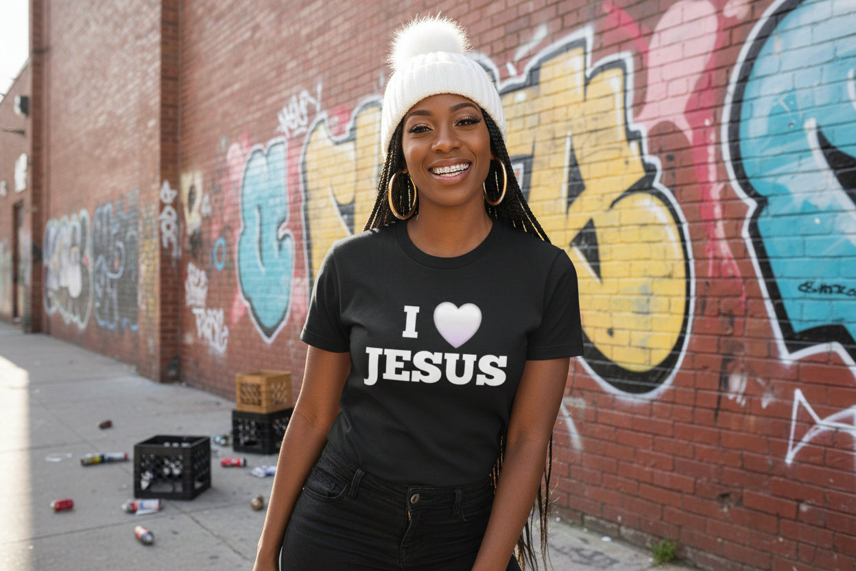 I love Jesus Organic Adult T-Shirt