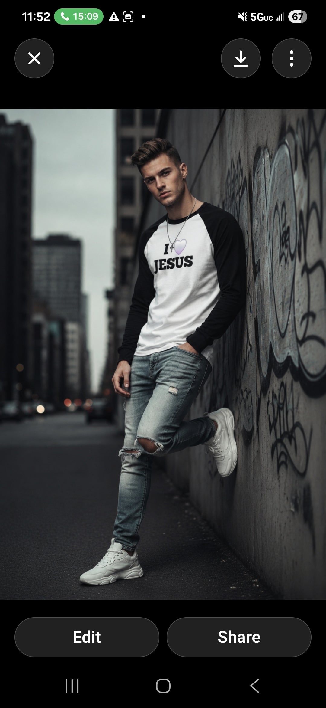I love Jesus Raglan Shirt - Premium Long Sleeve Tee for Faithful Wear