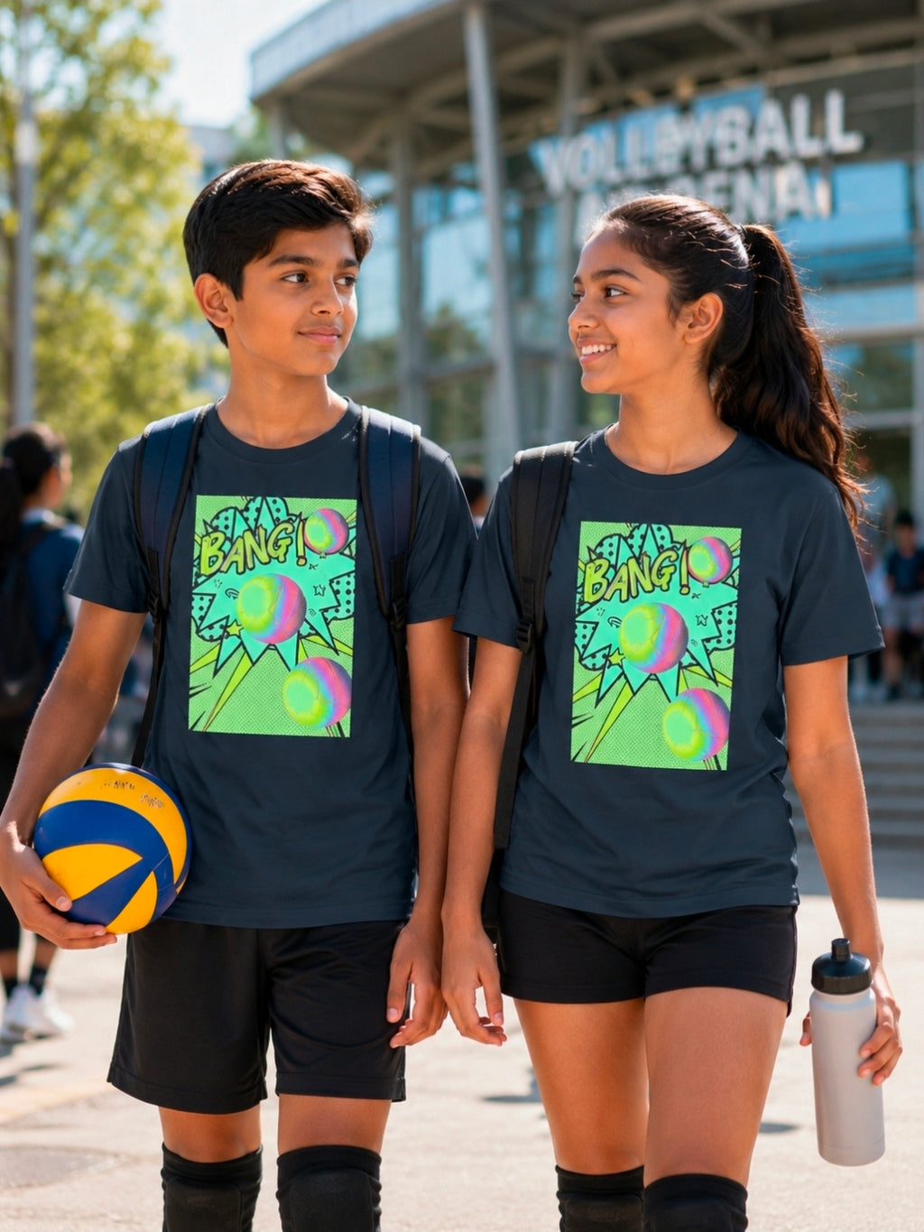 Volley Ball Organic Jersey Kids T-Shirt - Eco-Friendly Volleyball Kids T-Shirt for Young Athletes