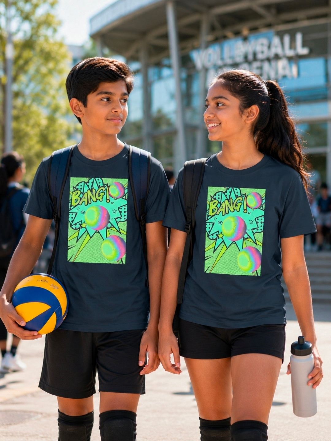 Volley Ball Organic Jersey Kids T-Shirt - Eco-Friendly Volleyball Kids T-Shirt for Young Athletes