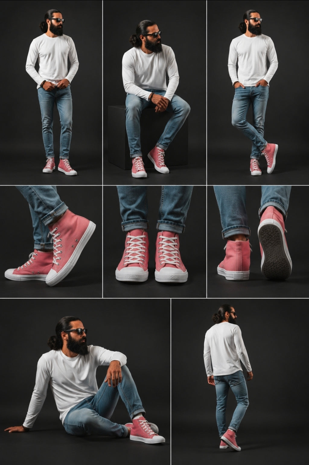 Fusion Men's High Top Canvas Shoes