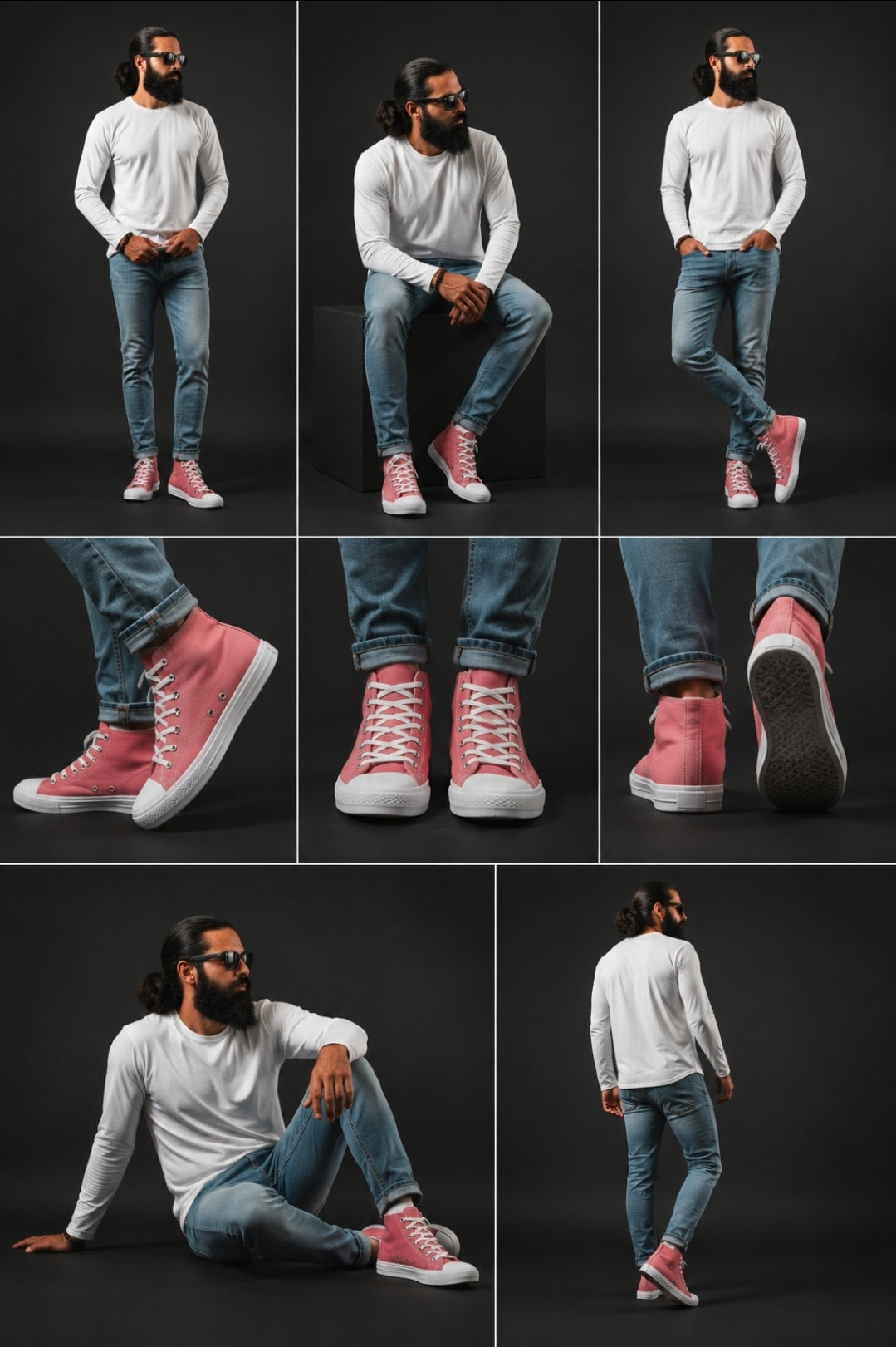 Fusion Men's High Top Canvas Shoes