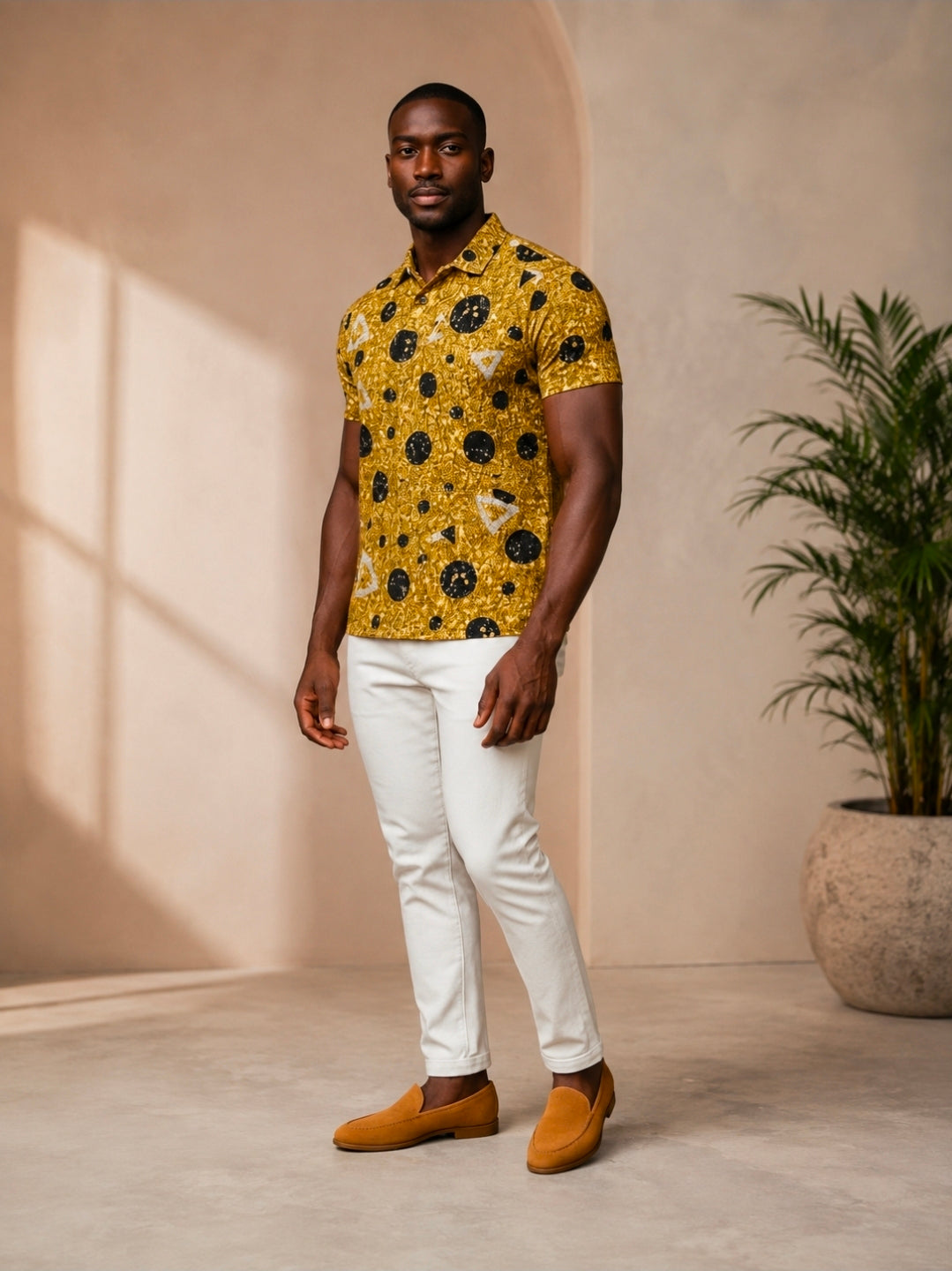 Realm Men's Slim Fit Short Sleeve Polo