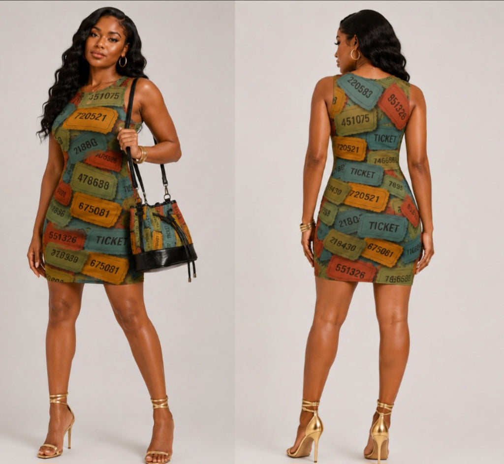 Women's Colorful Racer Dress - Vibrant Style for Every Occasion