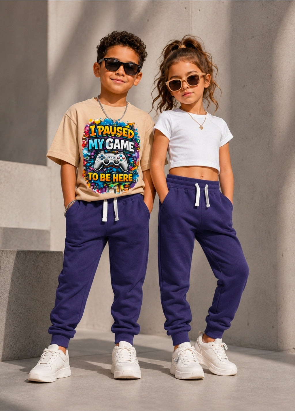 Children's Casual Drawstring Joggers