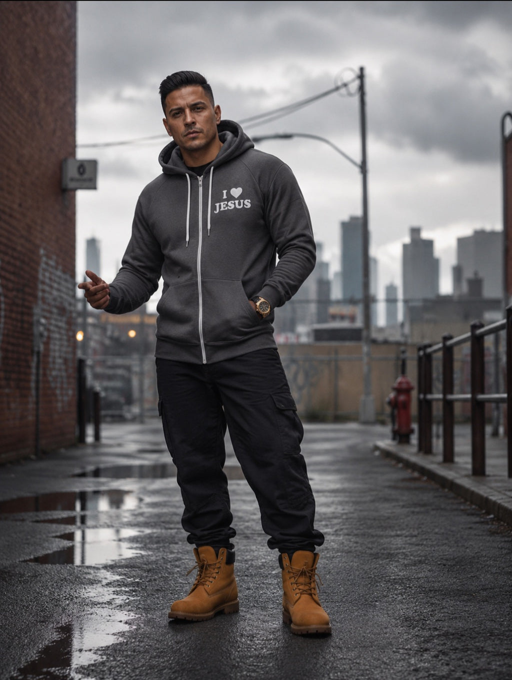 I love Jesus Zip Hoodie for Adults - Classic Design and Comfort