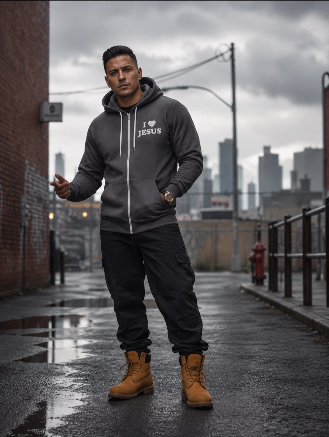 I love Jesus Zip Hoodie for Adults - Classic Design and Comfort