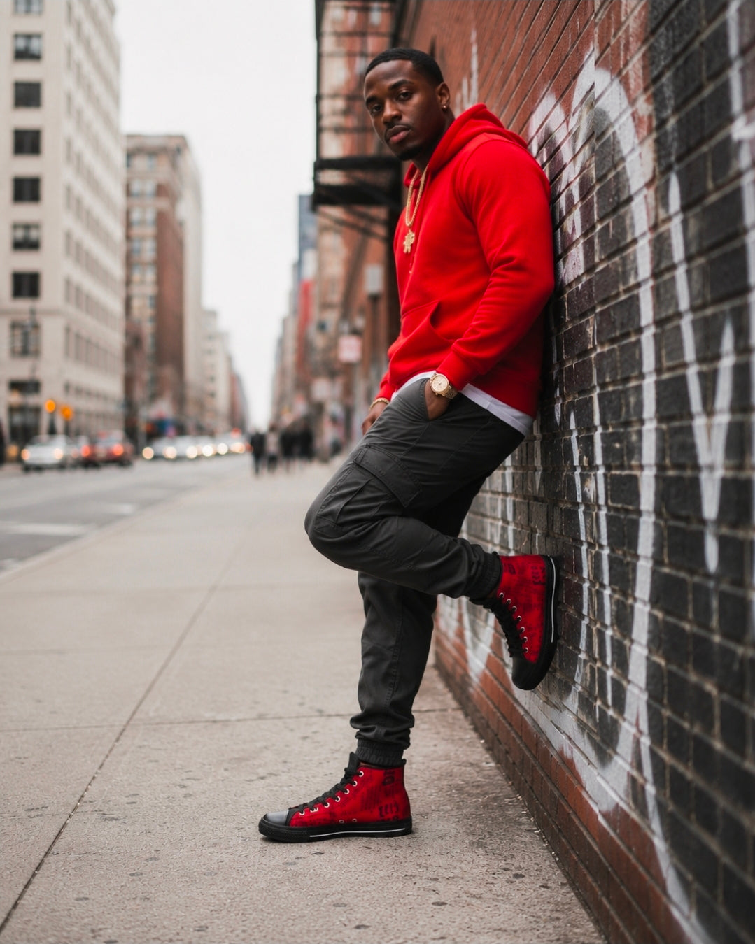 IAKAM Vintage Red Sneakers - Classic Retro Style Footwear for Ultimate Comfort
