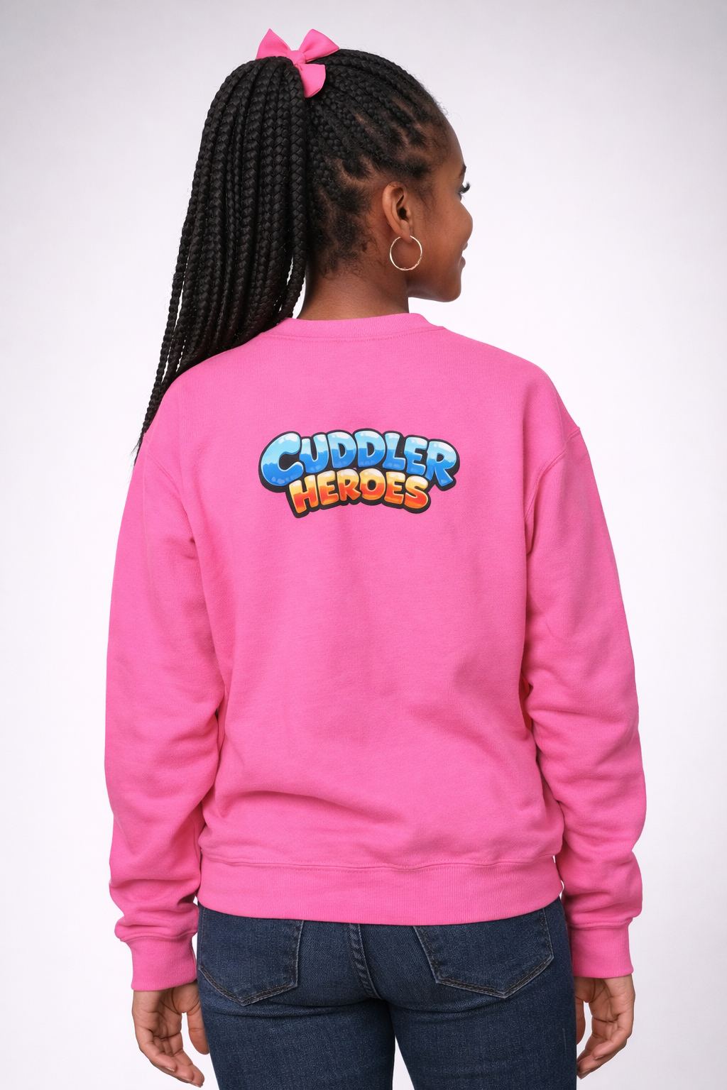Cuddler Hero Kids Sweatshirt - Adorable Superhero Teddy Crewneck for Children