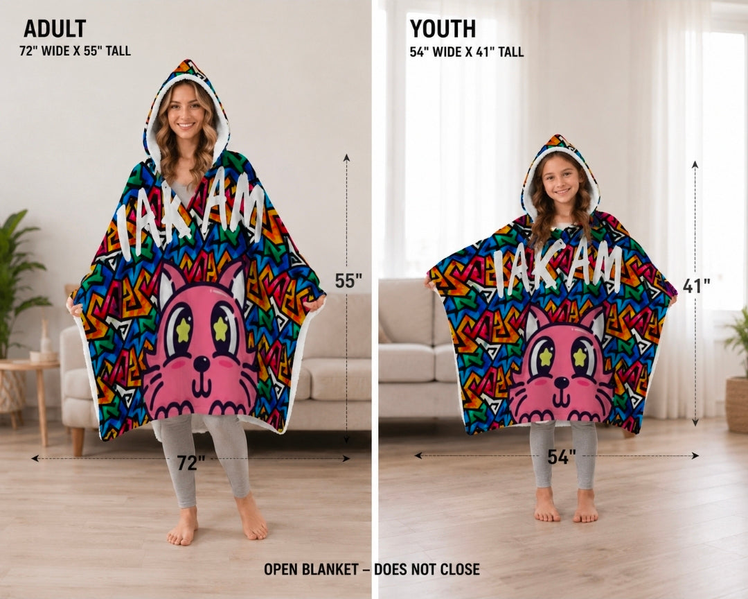 IAKAM Kat Premium Hooded Blanket for Ultimate Comfort and Warmth