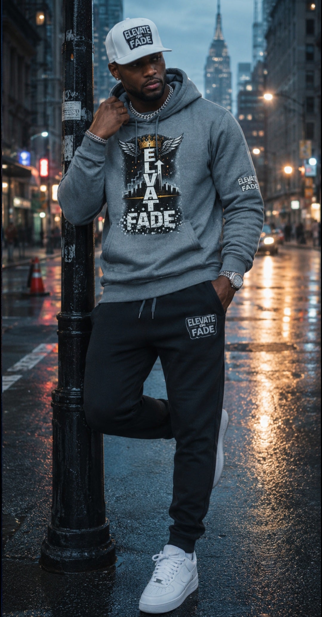 Embroidered Elevate or Fade Joggers - Elevate Your Style with Comfortable Casual Sweatpants