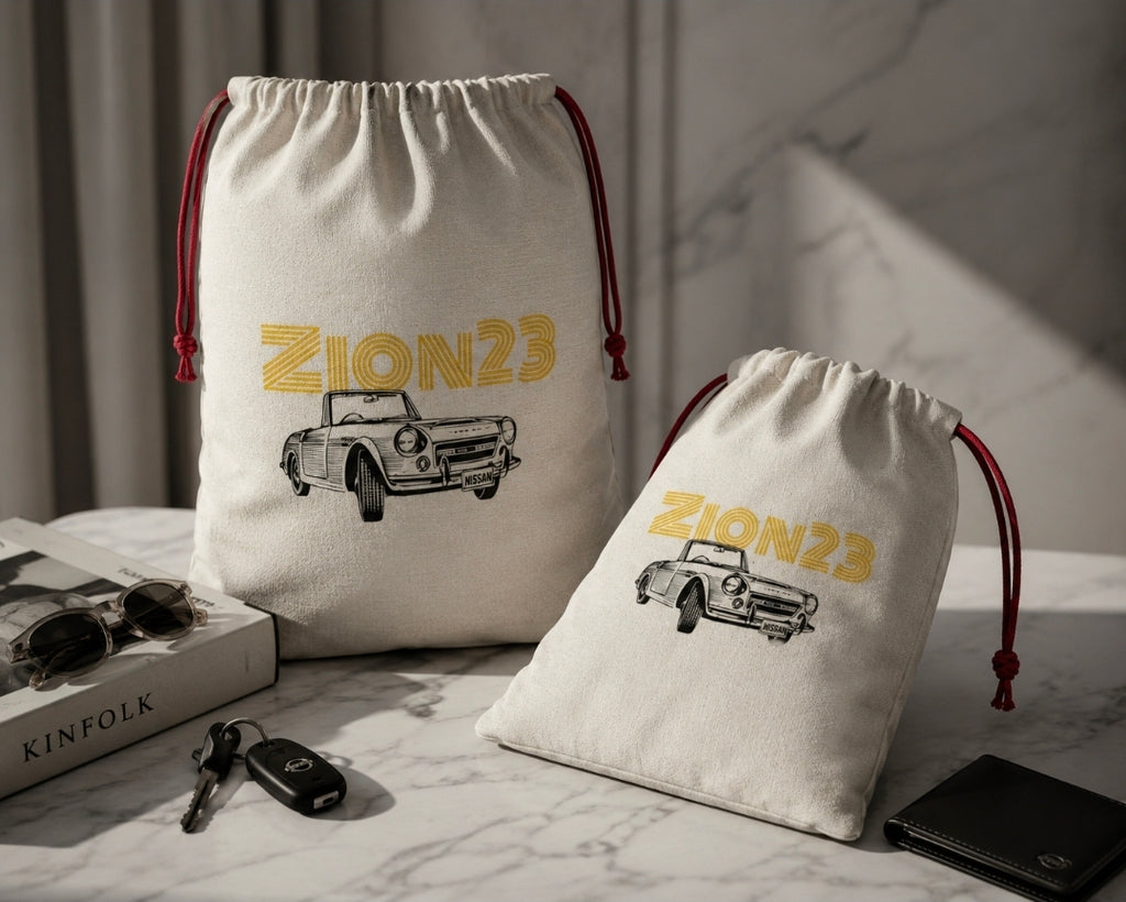 Zion23 Linen Drawstring Sack