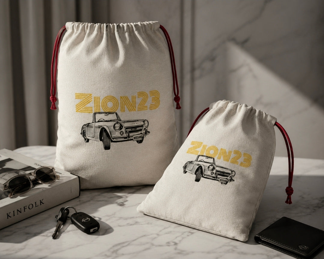 Zion23 Linen Drawstring Sack