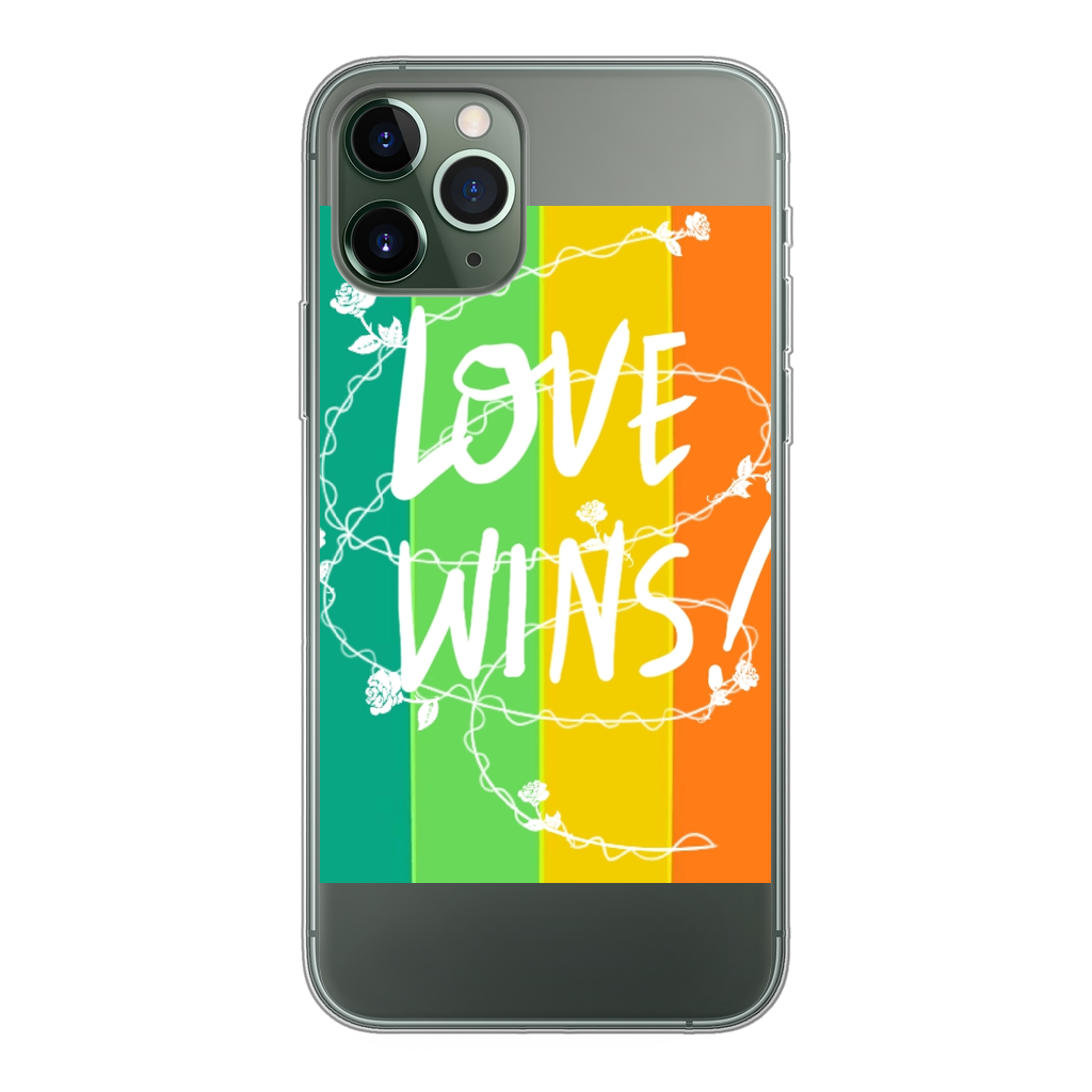 Love Wins Back Printed Transparent Soft Phone Case - IAKAM