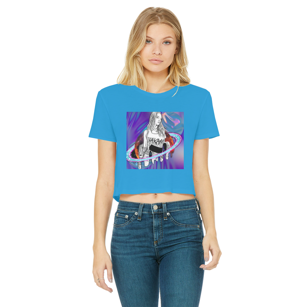 Outerspace 3 Classic Women's Cropped T-Shirt - IAKAM