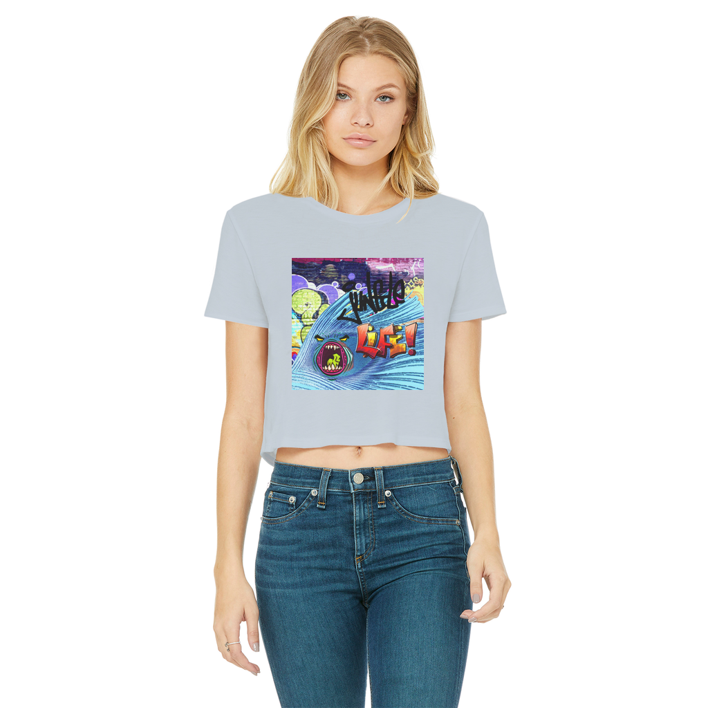 JUNGLE Classic Women's Cropped Raw Edge T-Shirt - IAKAM