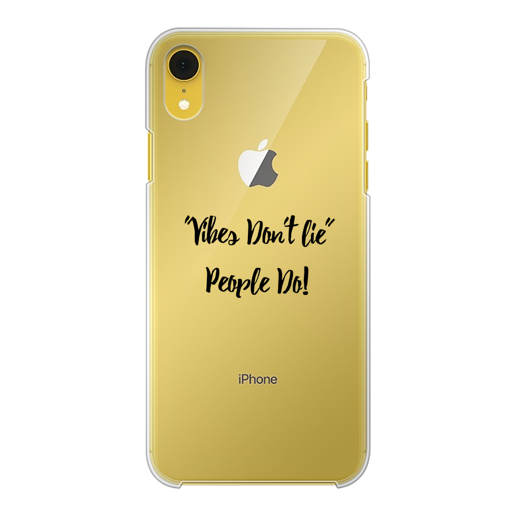 Vibes Don't Lie Back Printed Transparent Hard Phone Case - IAKAM