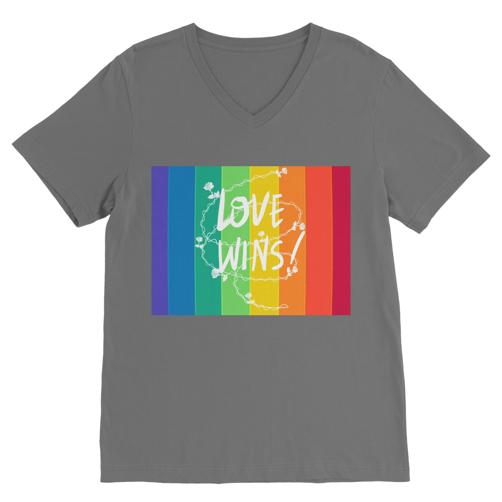 Love Wins Classic V-Neck T-Shirt - IAKAM