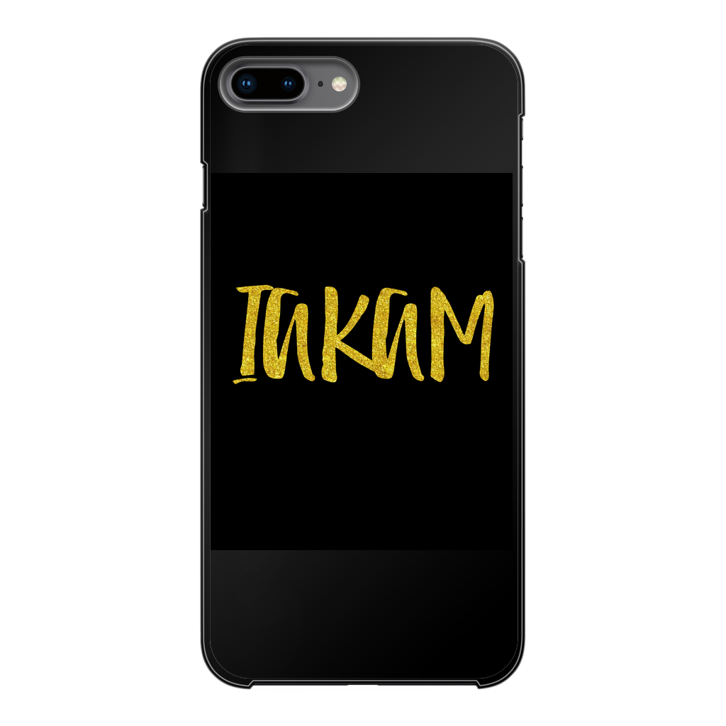 IAKAM GOLD Back Printed Black Hard Phone Case - IAKAM