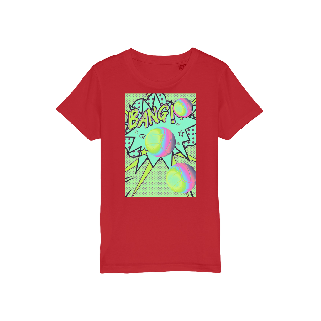 Volley Ball Organic Jersey Kids T-Shirt - IAKAM
