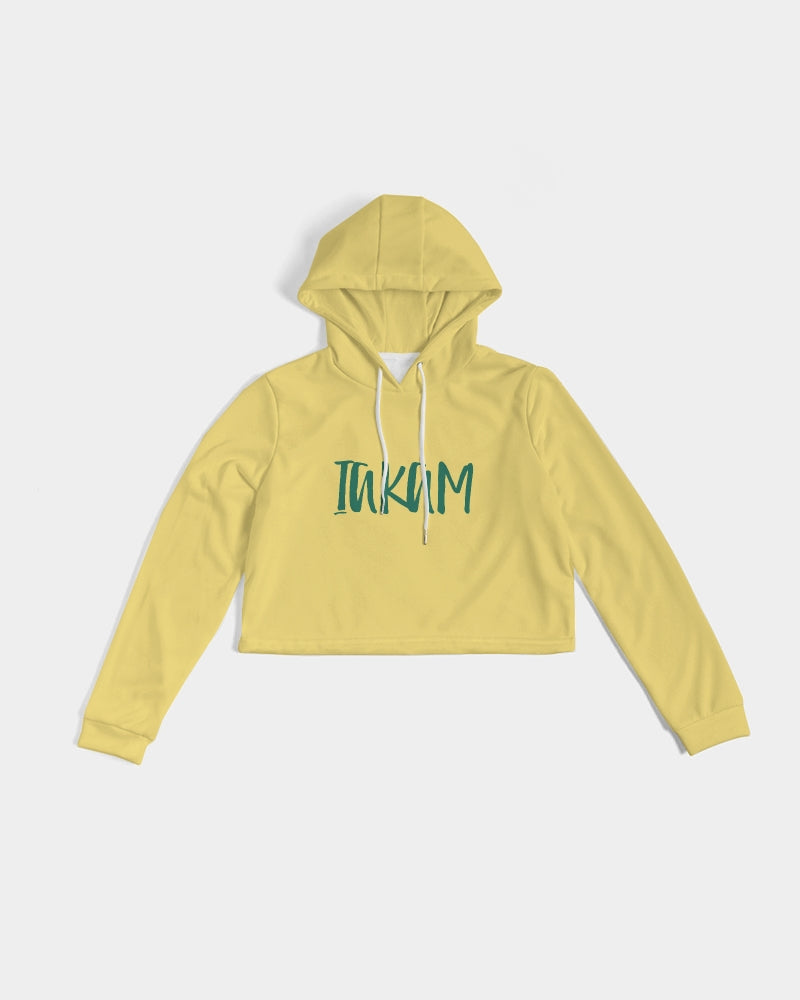 Yella Day Women's Cropped Hoodie - IAKAM