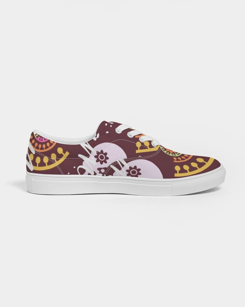 Crazy Skull 1 Women's Lace Up Canvas Shoe - IAKAM