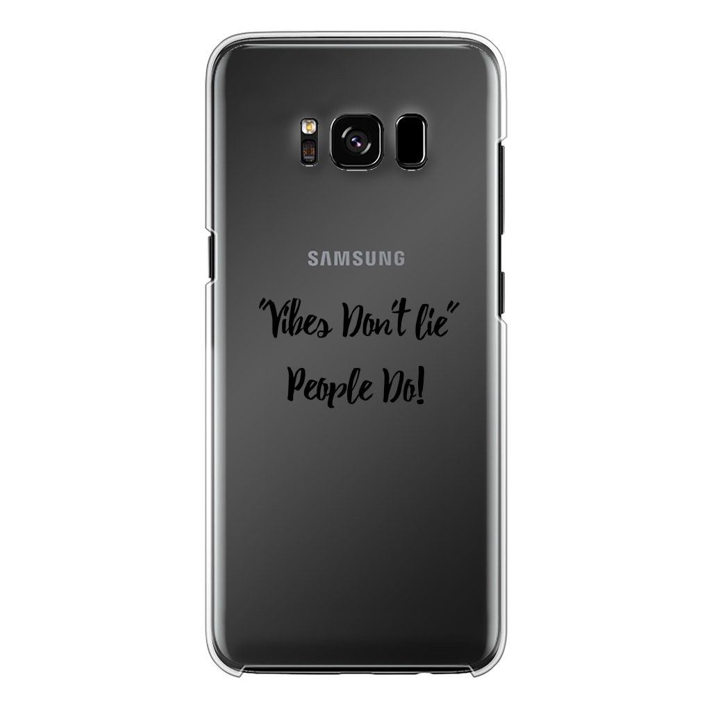 Vibes Don't Lie Back Printed Transparent Hard Phone Case - IAKAM