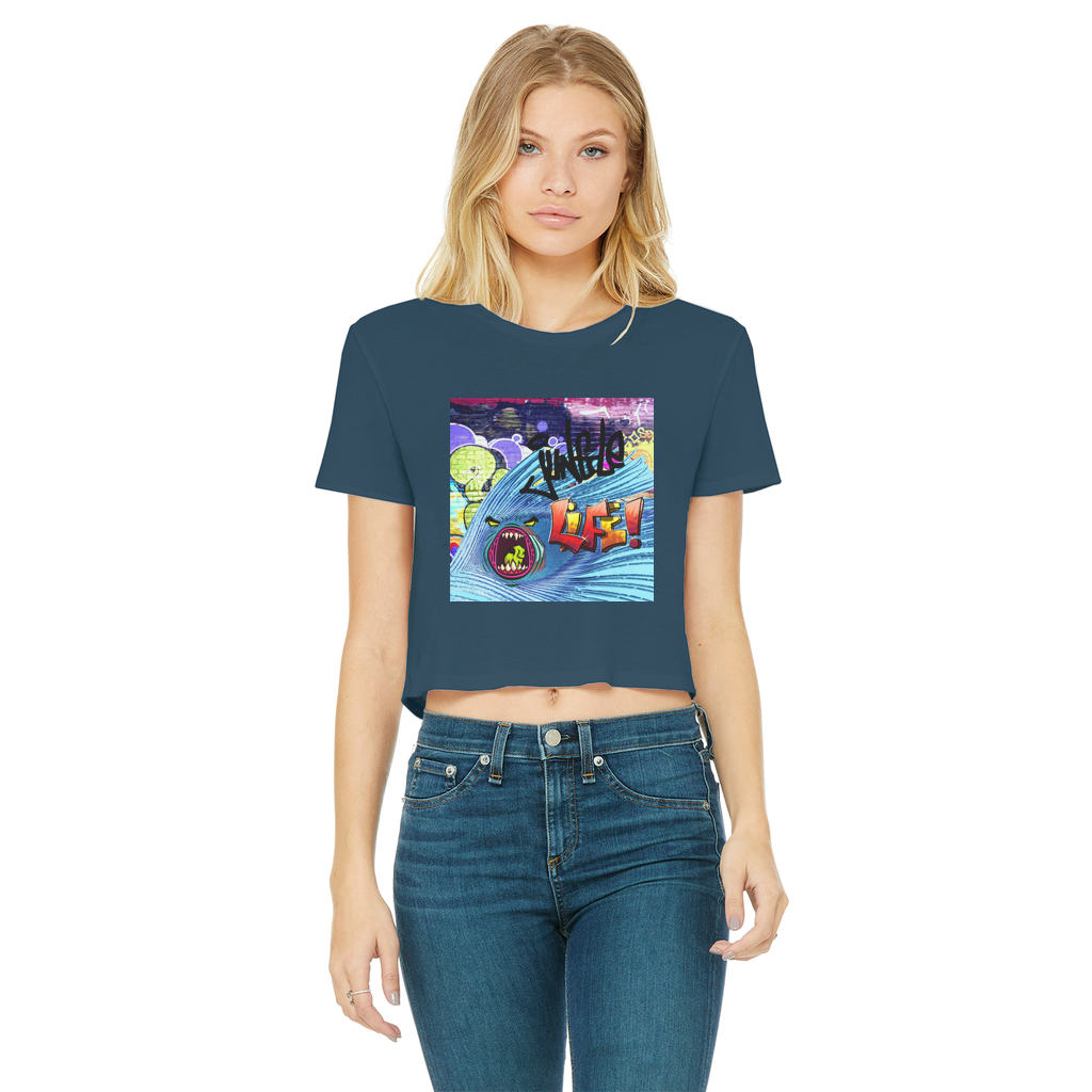 JUNGLE Classic Women's Cropped Raw Edge T-Shirt - IAKAM