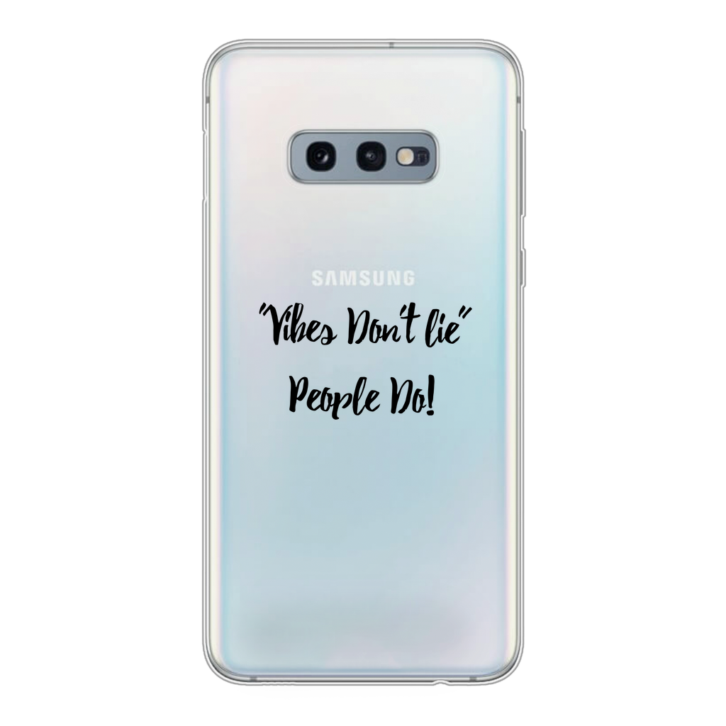 Vibes Don't Lie Back Printed Transparent Soft Phone Case - IAKAM