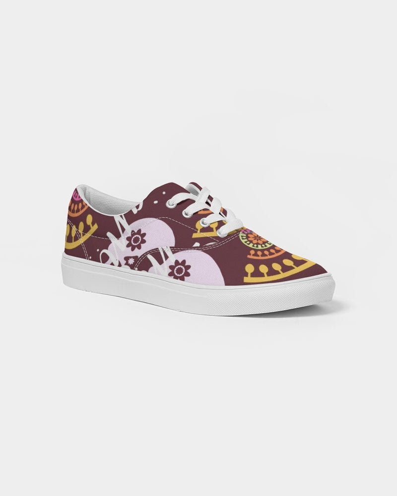 Crazy Skull 1 Women's Lace Up Canvas Shoe - IAKAM