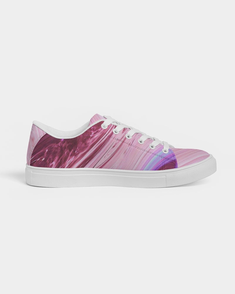 Sapphiren Pink Women's Faux-Leather Sneaker - IAKAM