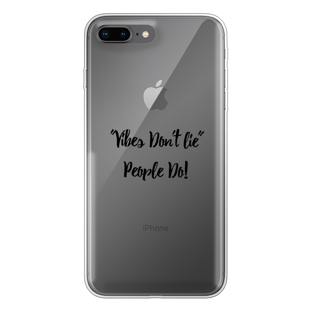 Vibes Don't Lie Back Printed Transparent Soft Phone Case - IAKAM