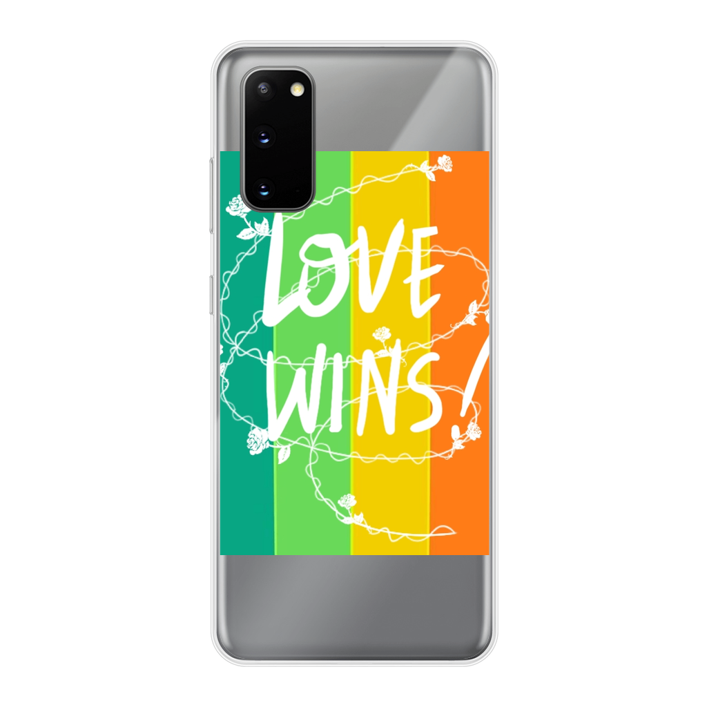 Love Wins Back Printed Transparent Soft Phone Case - IAKAM