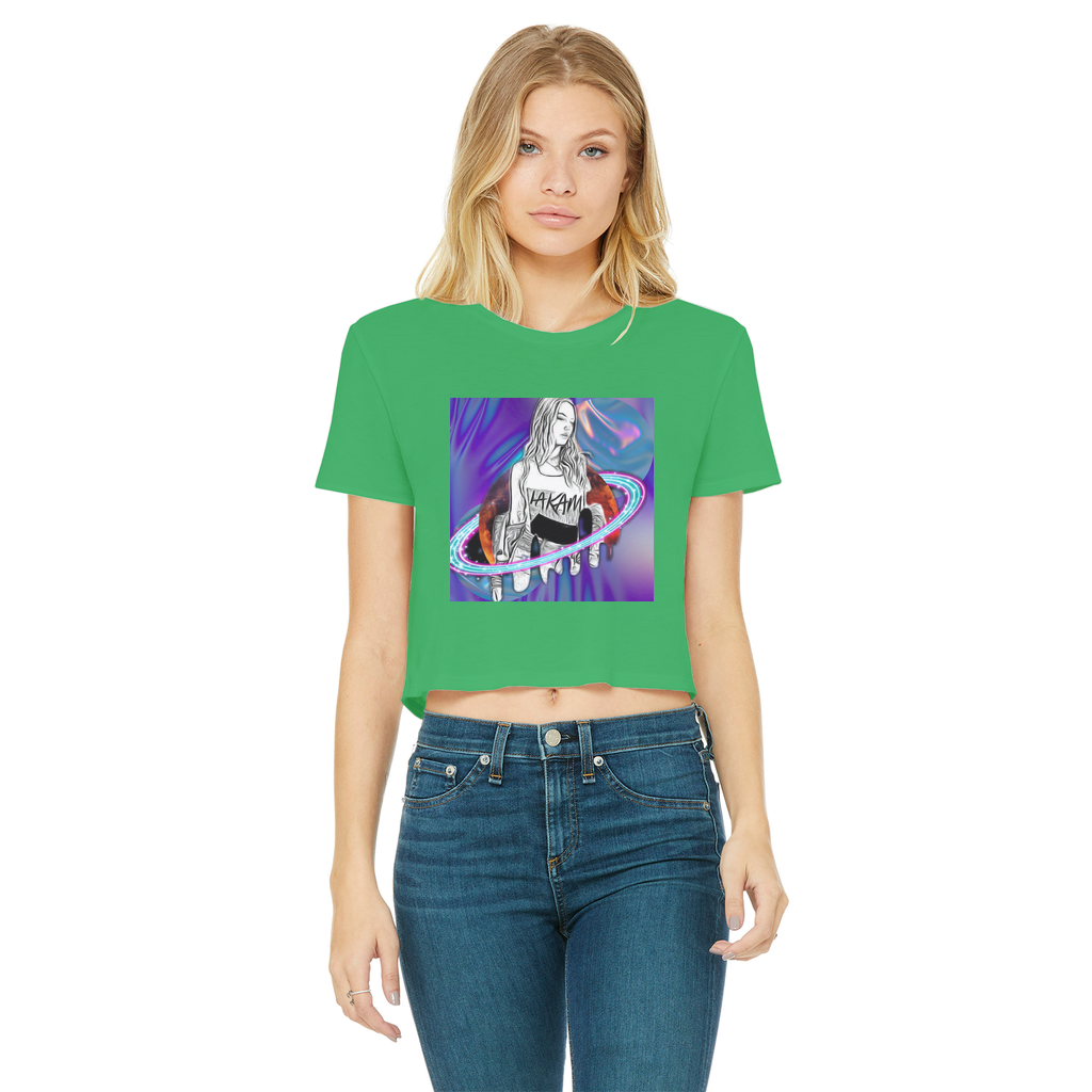 Outerspace 3 Classic Women's Cropped T-Shirt - IAKAM