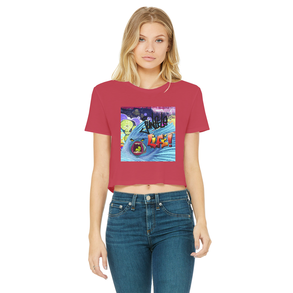 JUNGLE Classic Women's Cropped Raw Edge T-Shirt - IAKAM