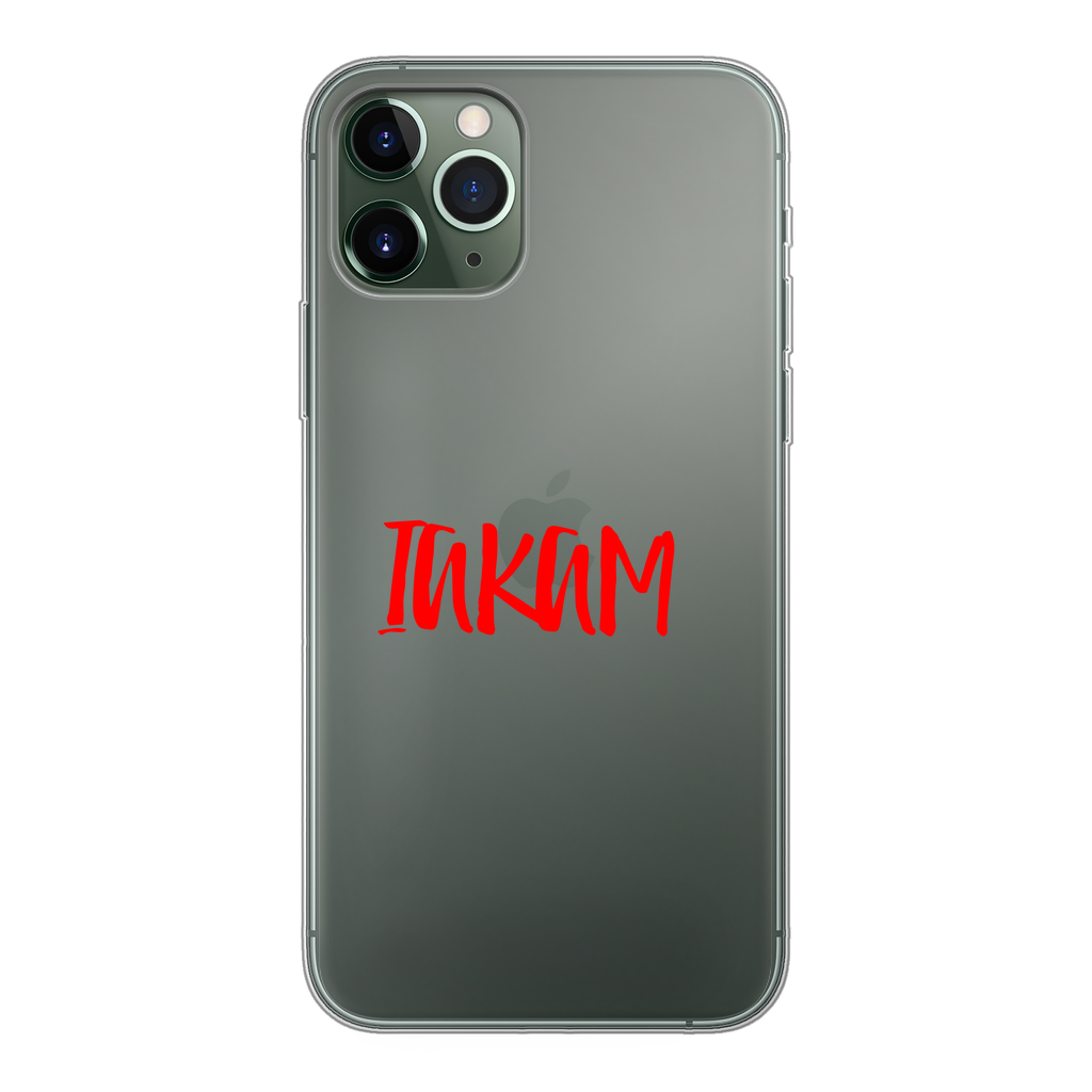 IAKAM Red Back Printed Transparent Soft Phone Case - IAKAM
