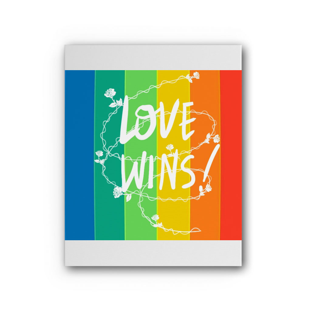 Love Wins Premium Stretched Canvas - IAKAM