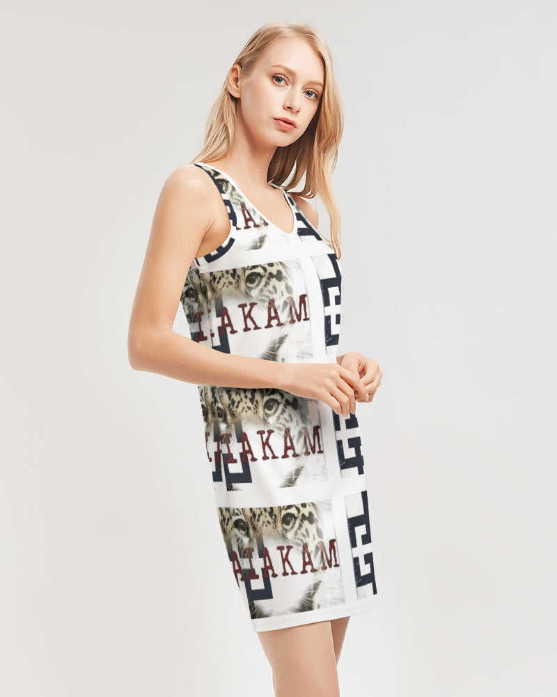 Co Kam Women's All-Over PrintRib Knit V Neck Mini Dress - IAKAM
