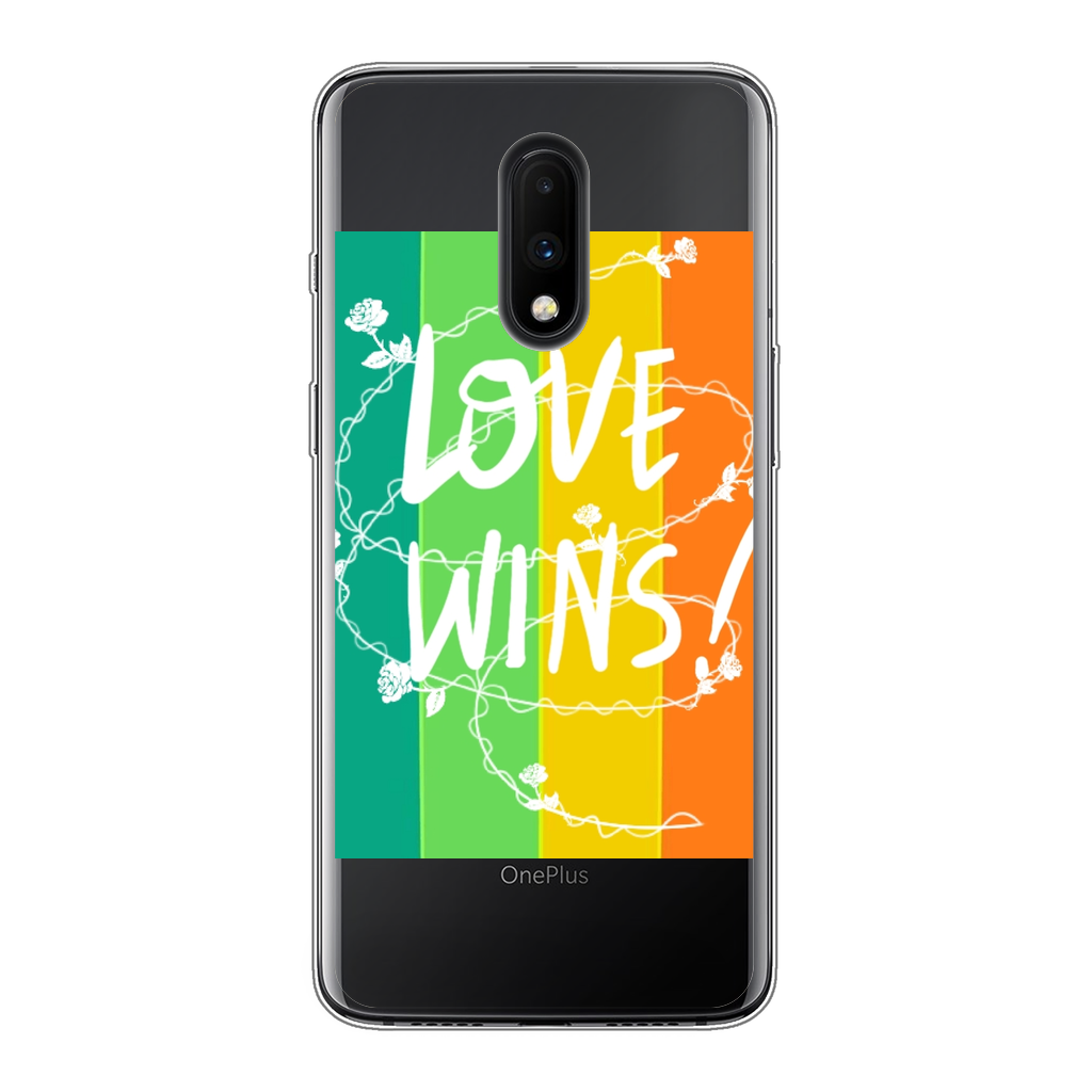 Love Wins Back Printed Transparent Soft Phone Case - IAKAM