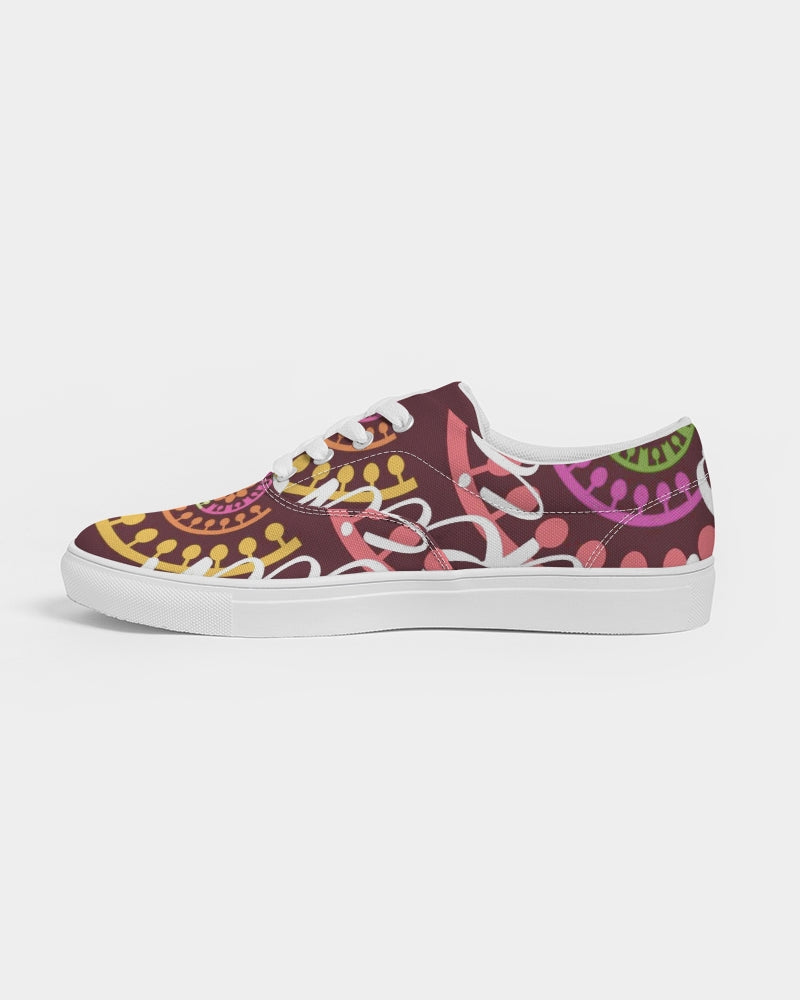 Crazy Skull 1 Women's Lace Up Canvas Shoe - IAKAM