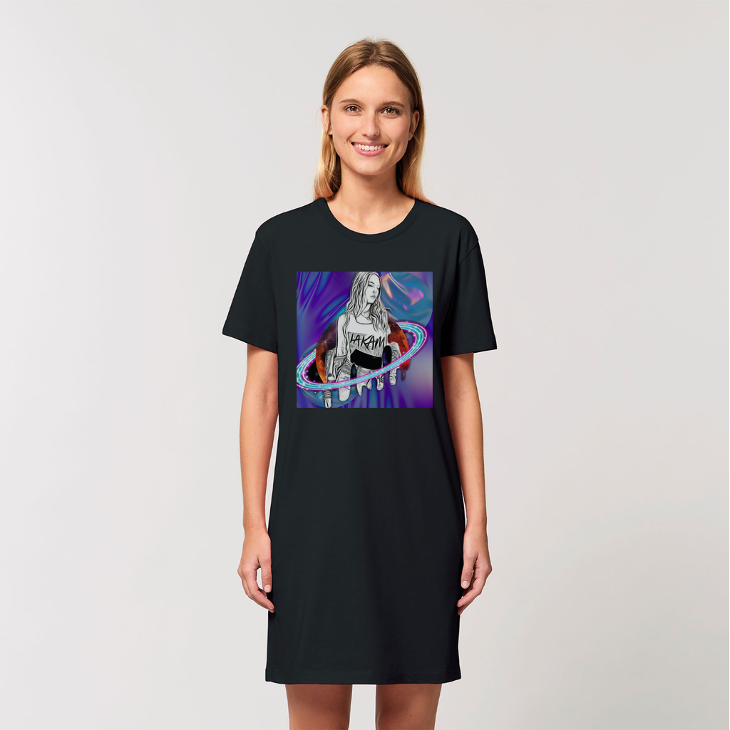 Outerspace3 Organic T-Shirt Dress - IAKAM